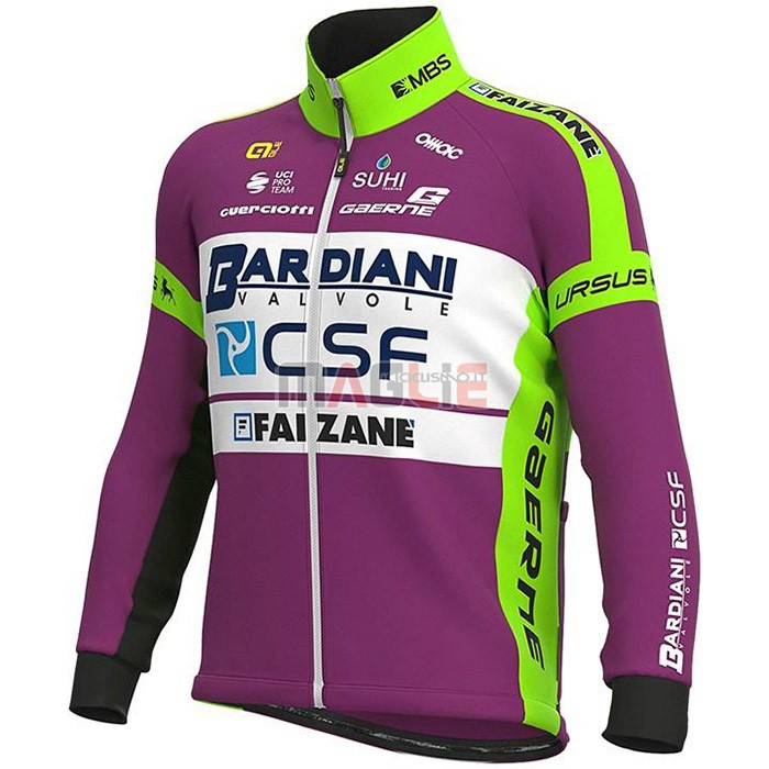 Maglia Bardiani Csf Manica Lunga 2020 Viola Verde